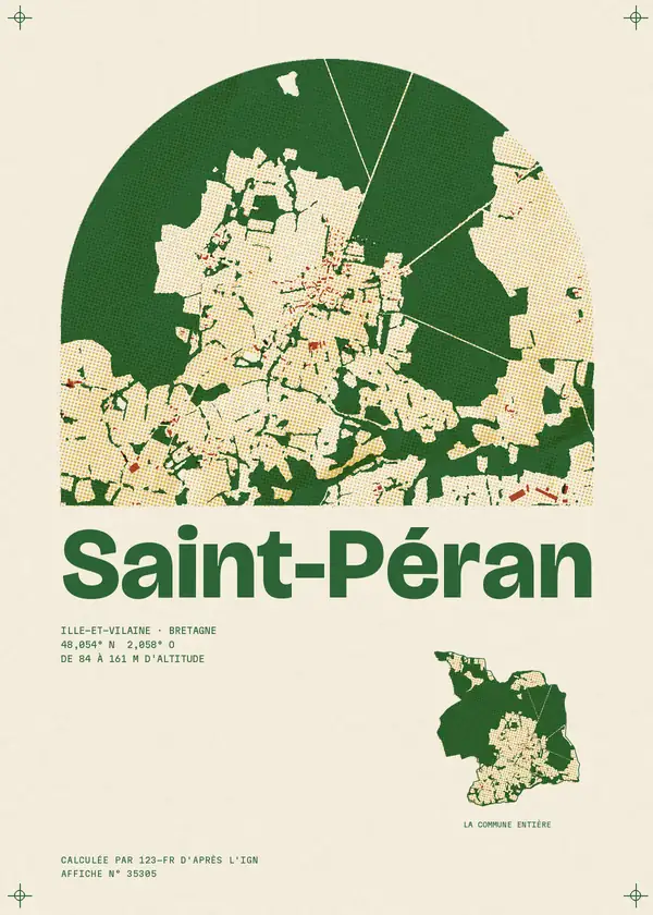Affiche de Saint-Péran, calculée par 123-fr d'après l'IGN