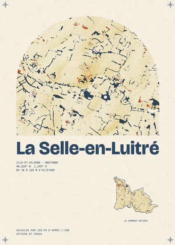 Affiche de La Selle-en-Luitré, calculée par 123-fr d'après l'IGN