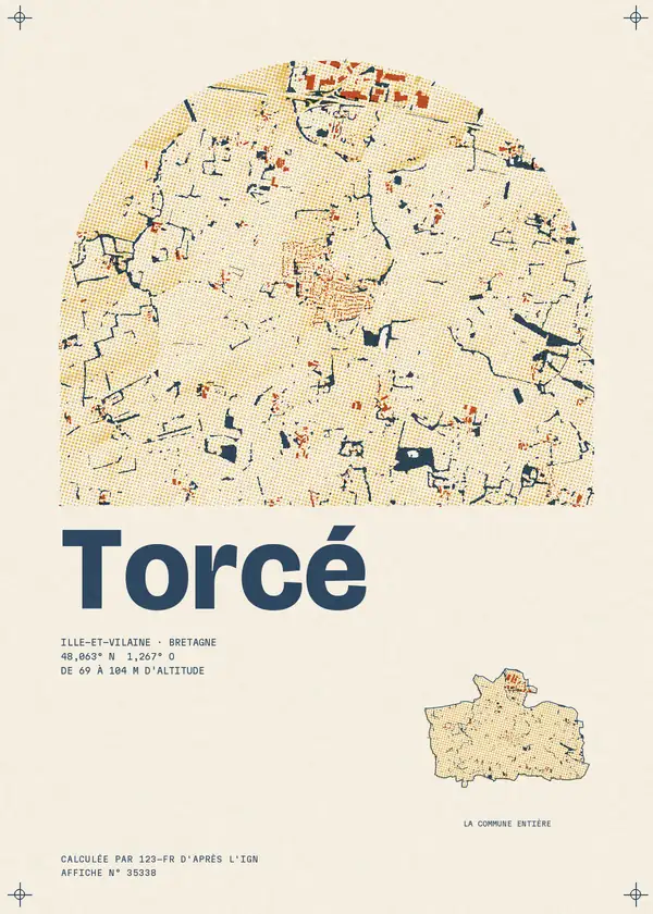 Affiche de Torcé, calculée par 123-fr d'après l'IGN