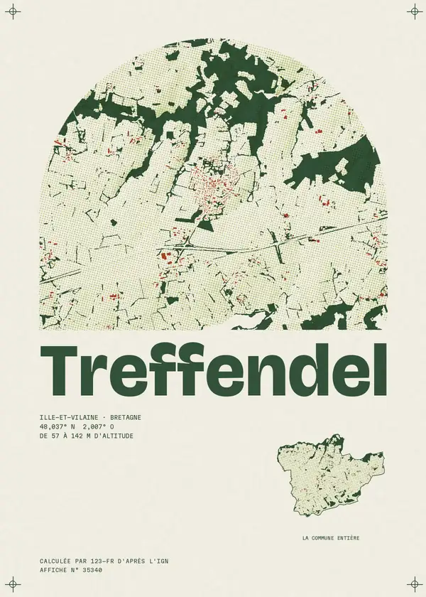 Affiche de Treffendel, calculée par 123-fr d'après l'IGN