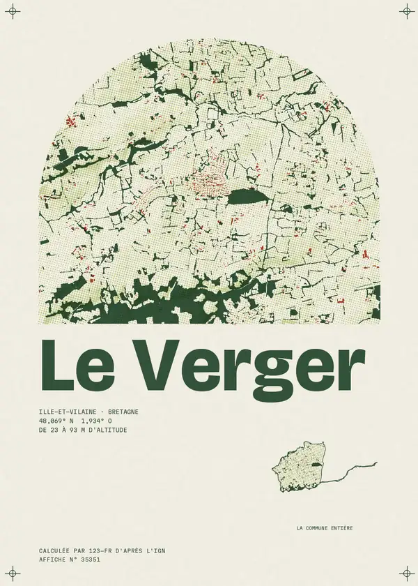 Affiche de Le Verger, calculée par 123-fr d'après l'IGN