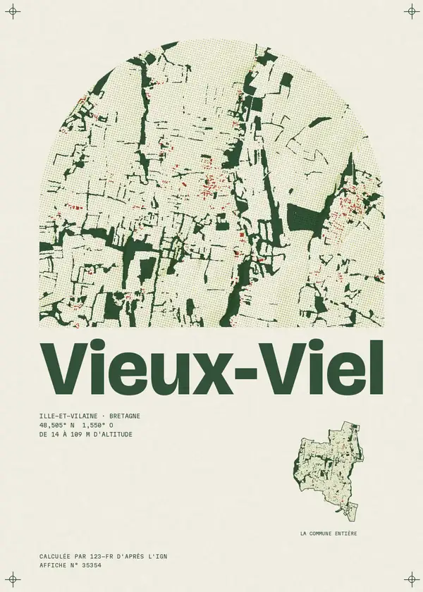 Affiche de Vieux-Viel, calculée par 123-fr d'après l'IGN