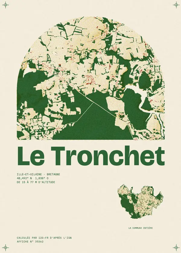 Affiche de Le Tronchet, calculée par 123-fr d'après l'IGN