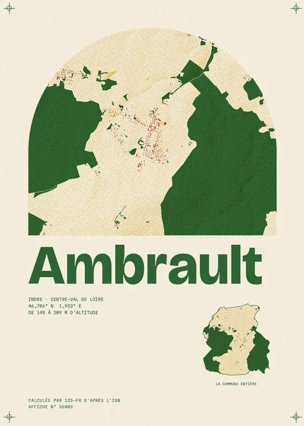 Affiche de Ambrault, calculée par 123-fr d'après l'IGN