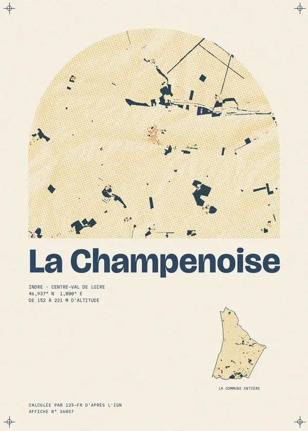 Affiche de La Champenoise, calculée par 123-fr d'après l'IGN