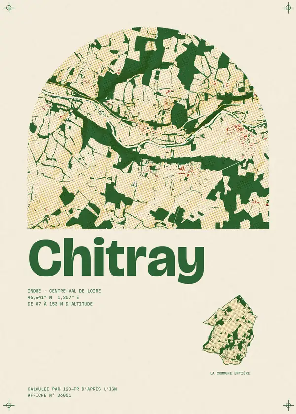 Affiche de Chitray, calculée par 123-fr d'après l'IGN