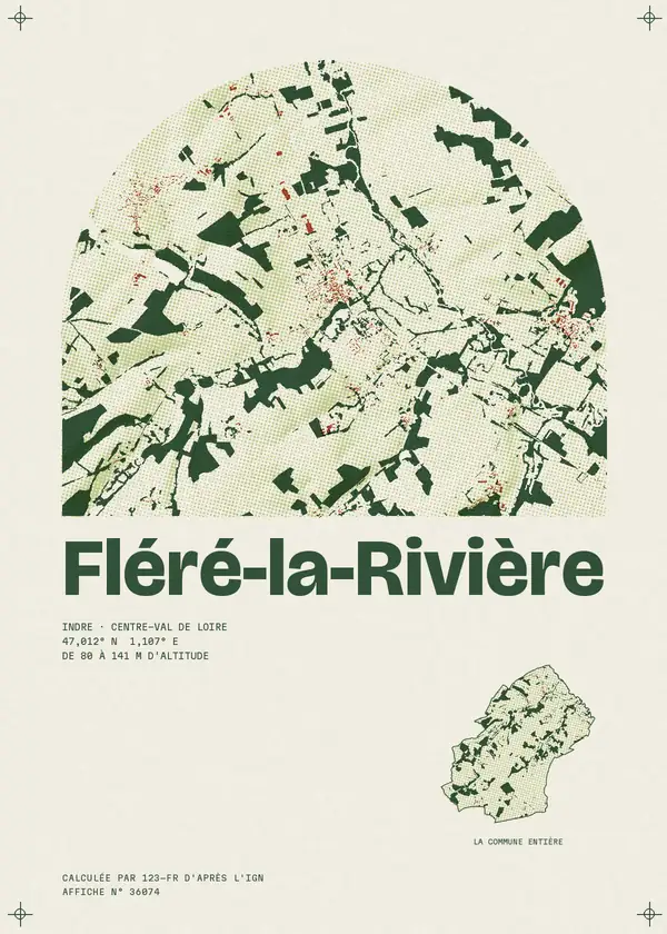 Affiche de Fléré-la-Rivière, calculée par 123-fr d'après l'IGN