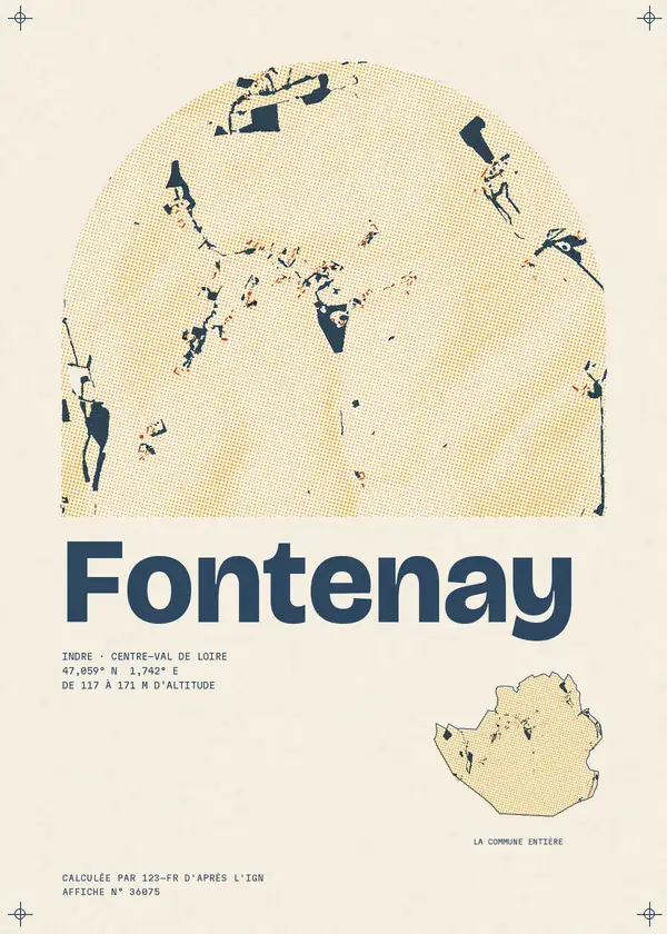 Affiche de Fontenay, calculée par 123-fr d'après l'IGN