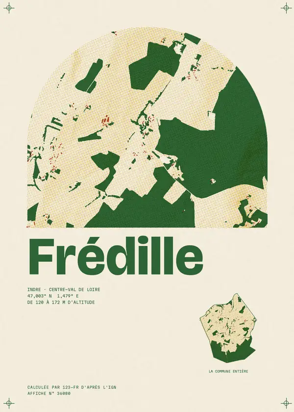 Affiche de Frédille, calculée par 123-fr d'après l'IGN