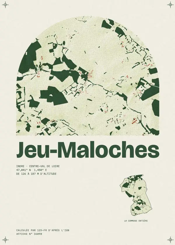 Affiche de Jeu-Maloches, calculée par 123-fr d'après l'IGN