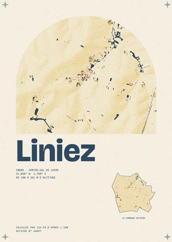 Affiche de Liniez, calculée par 123-fr d'après l'IGN