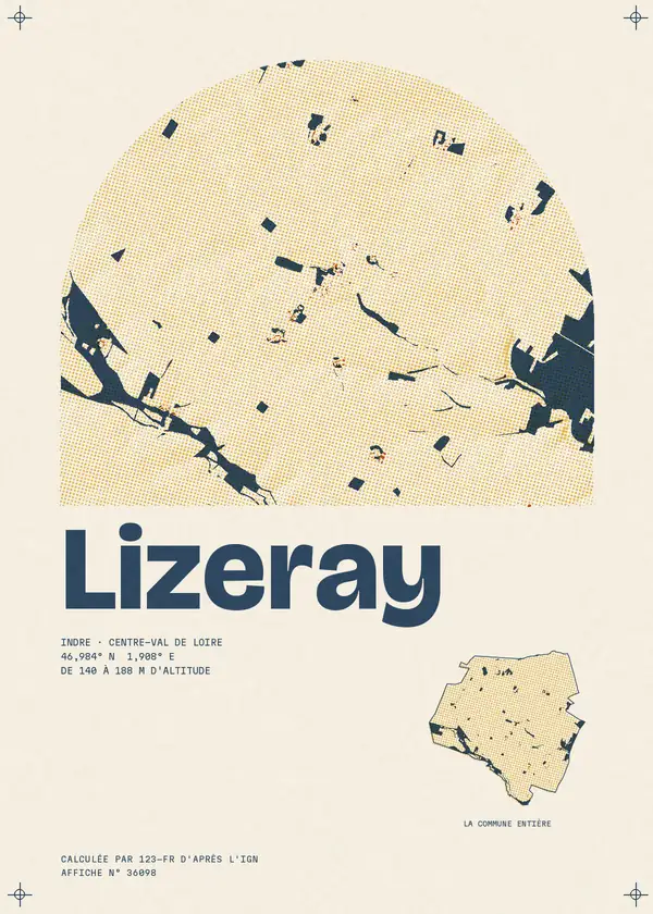 Affiche de Lizeray, calculée par 123-fr d'après l'IGN