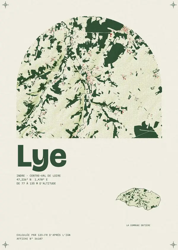 Affiche de Lye, calculée par 123-fr d'après l'IGN