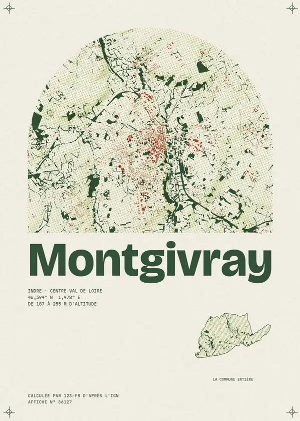 Affiche de Montgivray, calculée par 123-fr d'après l'IGN