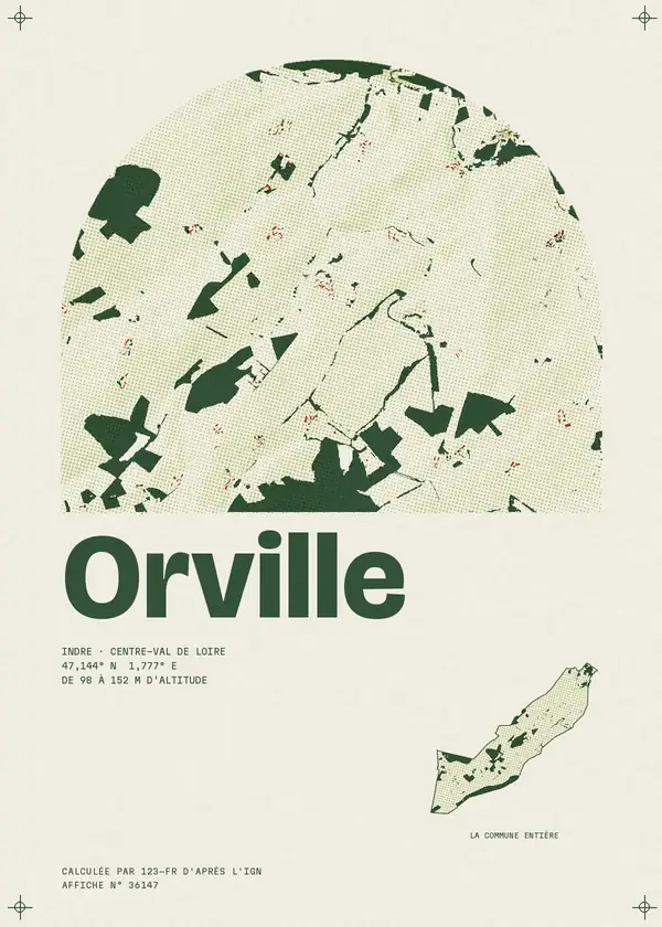 Affiche de Orville, calculée par 123-fr d'après l'IGN