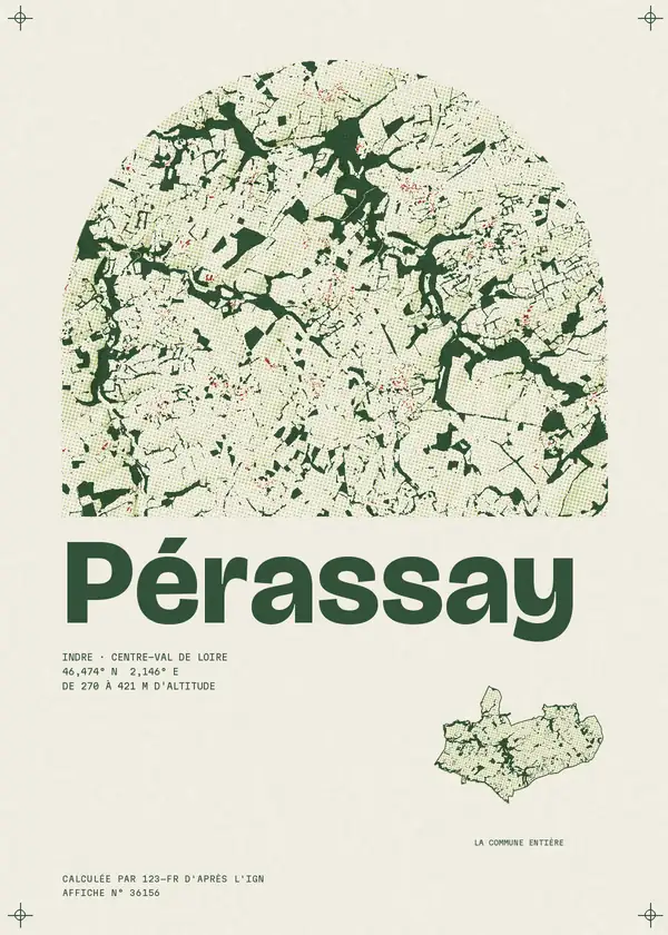 Affiche de Pérassay, calculée par 123-fr d'après l'IGN