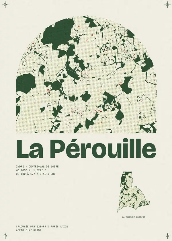 Affiche de La Pérouille, calculée par 123-fr d'après l'IGN