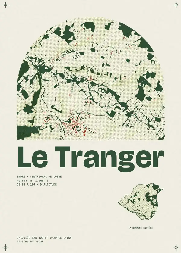 Affiche de Le Tranger, calculée par 123-fr d'après l'IGN