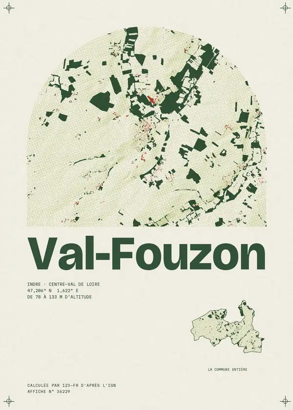 Affiche de Val-Fouzon, calculée par 123-fr d'après l'IGN
