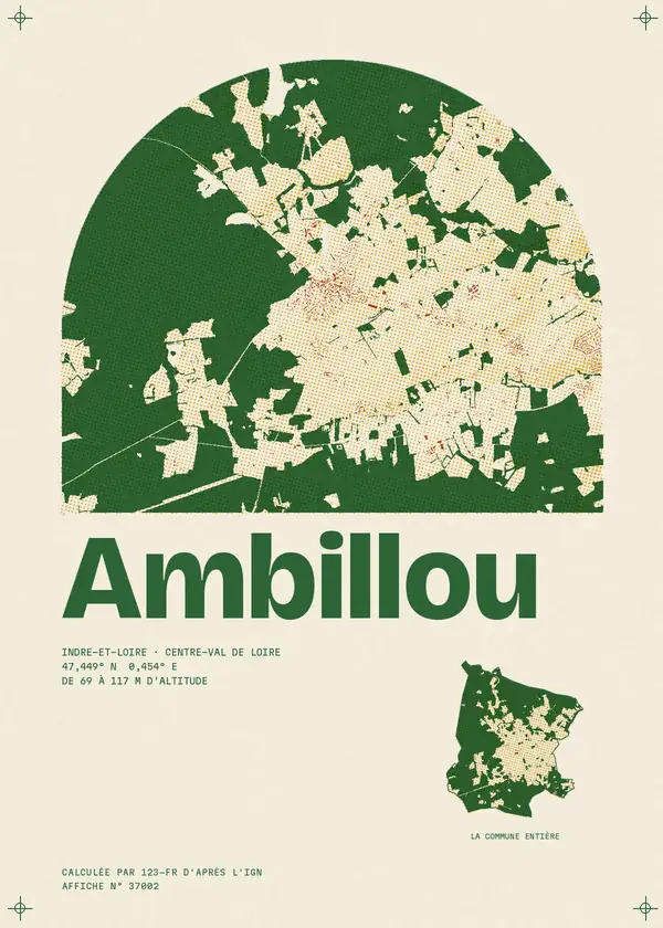 Affiche de Ambillou, calculée par 123-fr d'après l'IGN