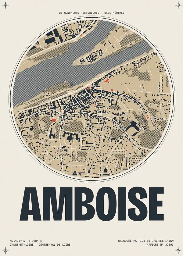 Affiche de Amboise, calculée par 123-fr d'après l'IGN