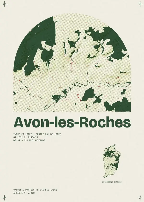 Affiche de Avon-les-Roches, calculée par 123-fr d'après l'IGN