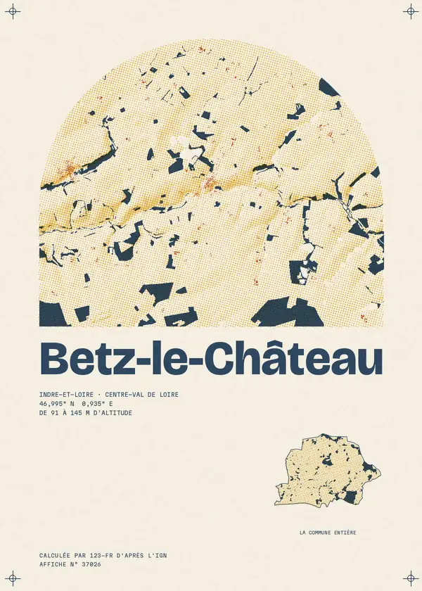 Affiche de Betz-le-Château, calculée par 123-fr d'après l'IGN