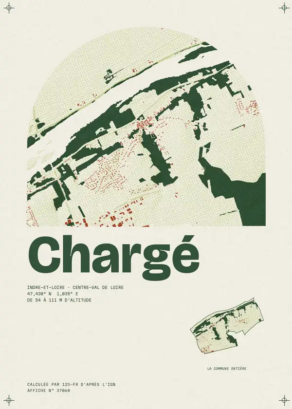 Affiche de Chargé, calculée par 123-fr d'après l'IGN