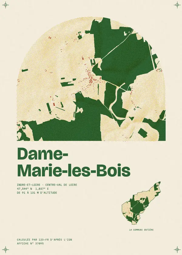Affiche de Dame-Marie-les-Bois, calculée par 123-fr d'après l'IGN