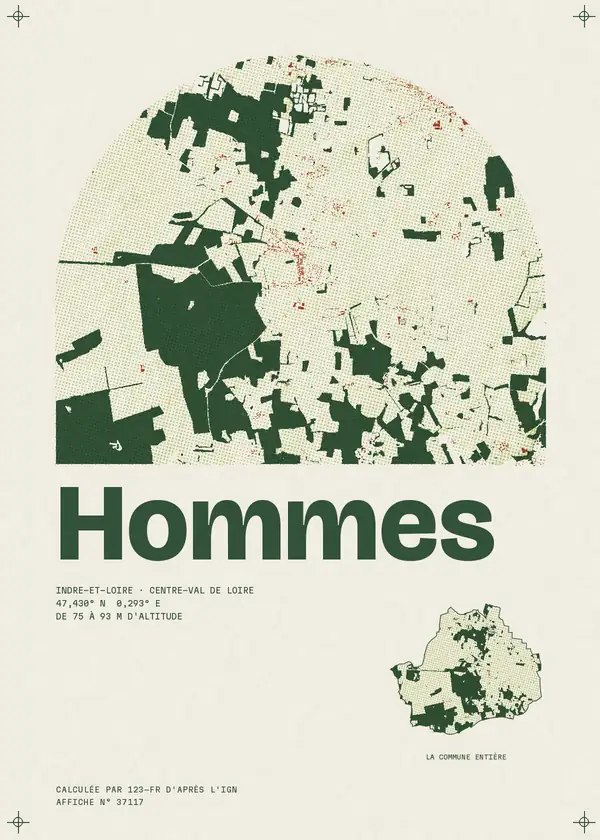 Affiche de Hommes, calculée par 123-fr d'après l'IGN