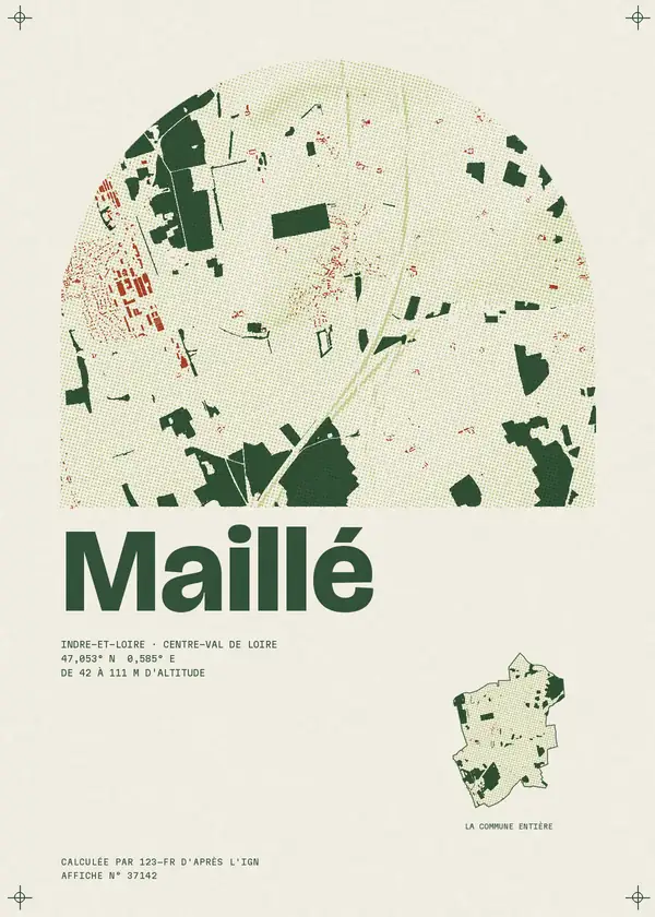 Affiche de Maillé, calculée par 123-fr d'après l'IGN
