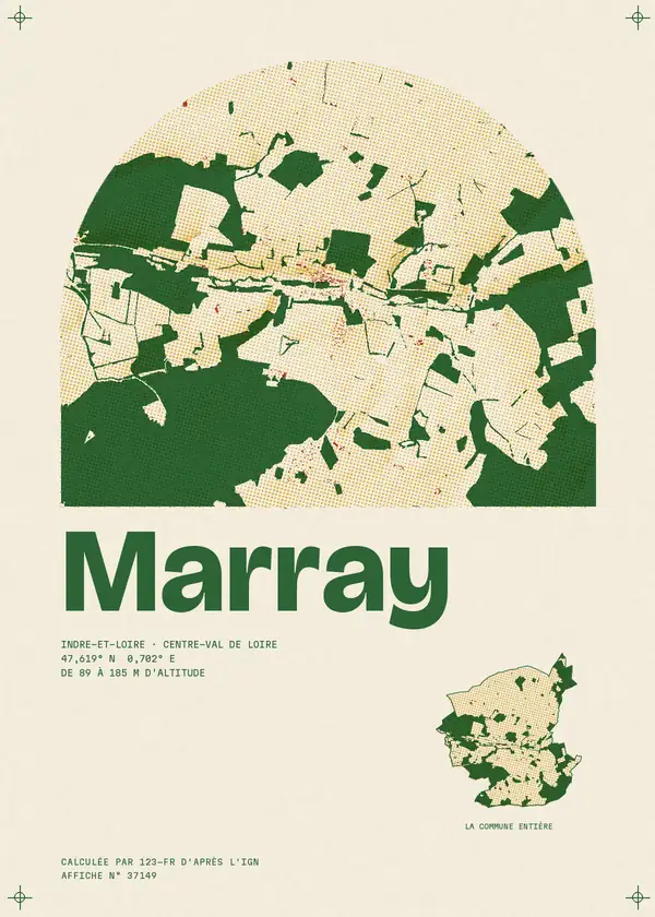 Affiche de Marray, calculée par 123-fr d'après l'IGN
