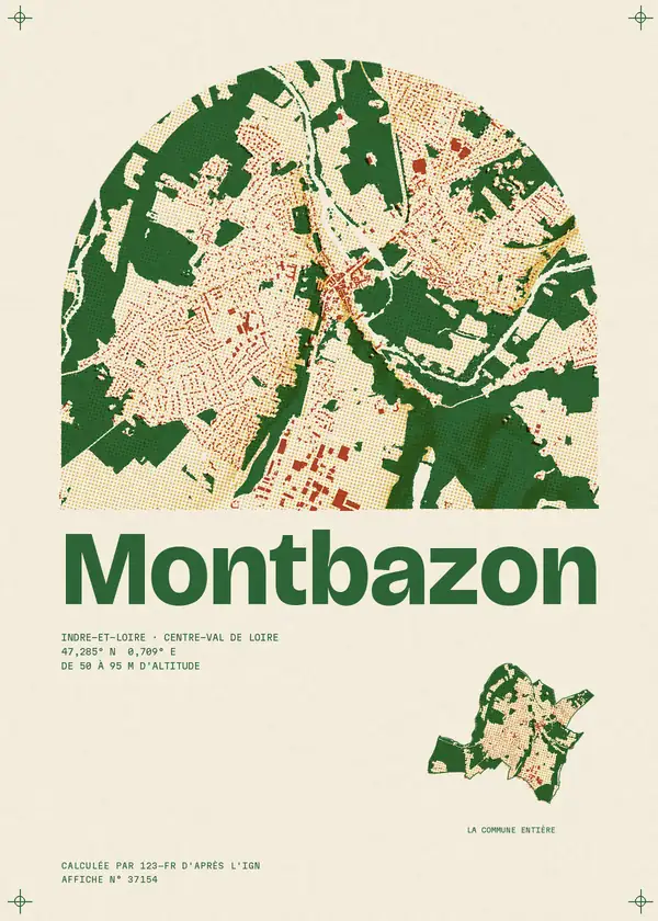 Affiche de Montbazon, calculée par 123-fr d'après l'IGN