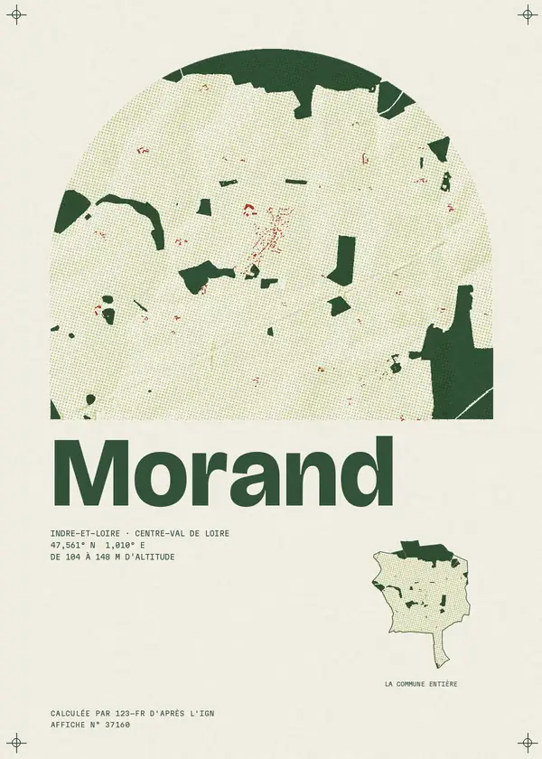Affiche de Morand, calculée par 123-fr d'après l'IGN