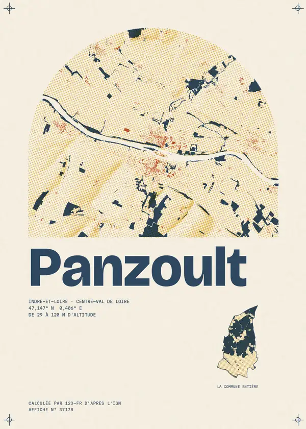 Affiche de Panzoult, calculée par 123-fr d'après l'IGN