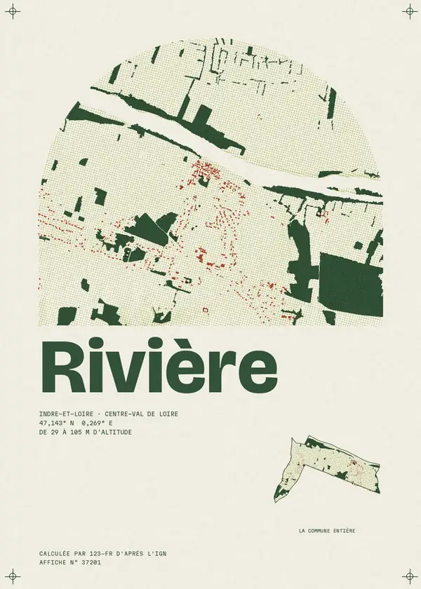Affiche de Rivière, calculée par 123-fr d'après l'IGN