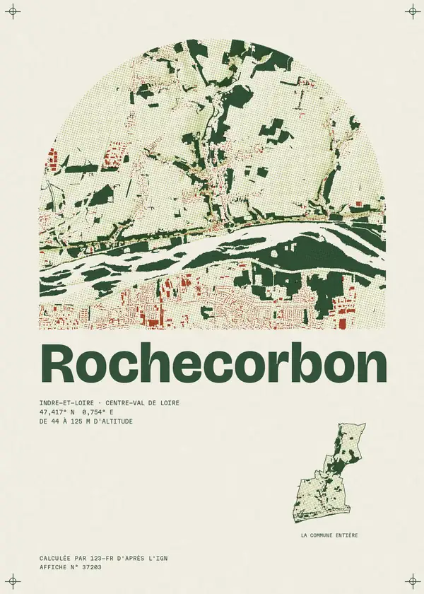 Affiche de Rochecorbon, calculée par 123-fr d'après l'IGN