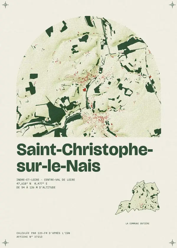 Affiche de Saint-Christophe-sur-le-Nais, calculée par 123-fr d'après l'IGN