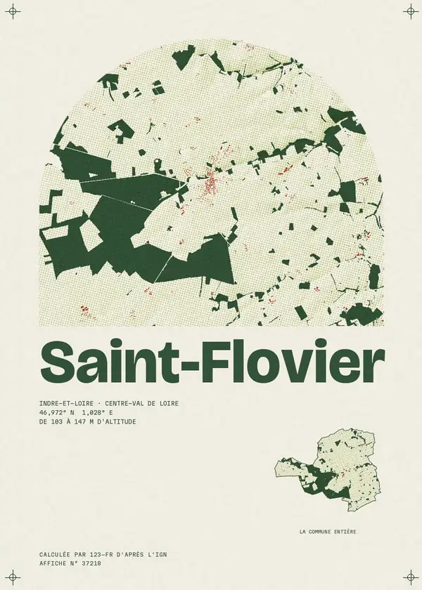 Affiche de Saint-Flovier, calculée par 123-fr d'après l'IGN