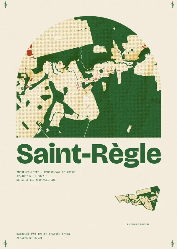 Affiche de Saint-Règle, calculée par 123-fr d'après l'IGN