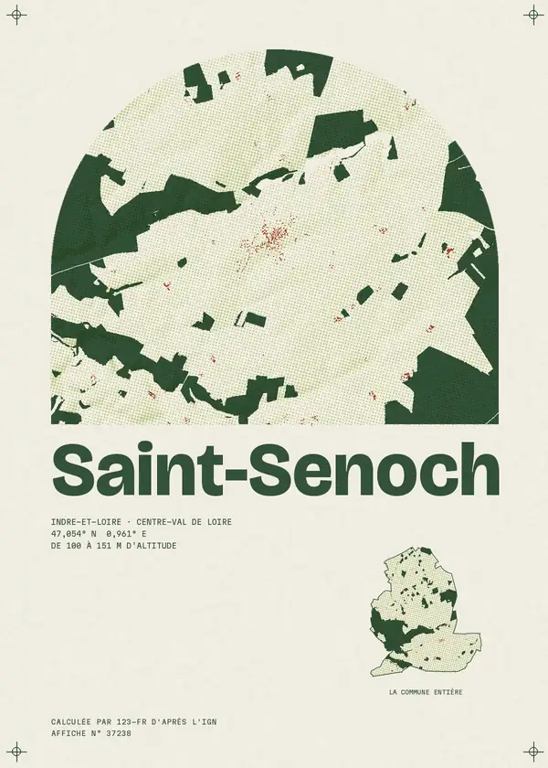 Affiche de Saint-Senoch, calculée par 123-fr d'après l'IGN