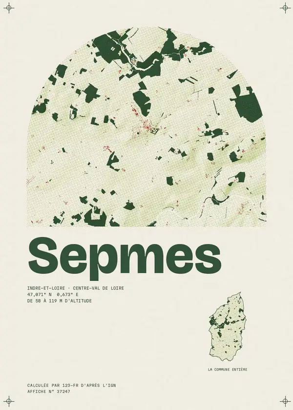 Affiche de Sepmes, calculée par 123-fr d'après l'IGN
