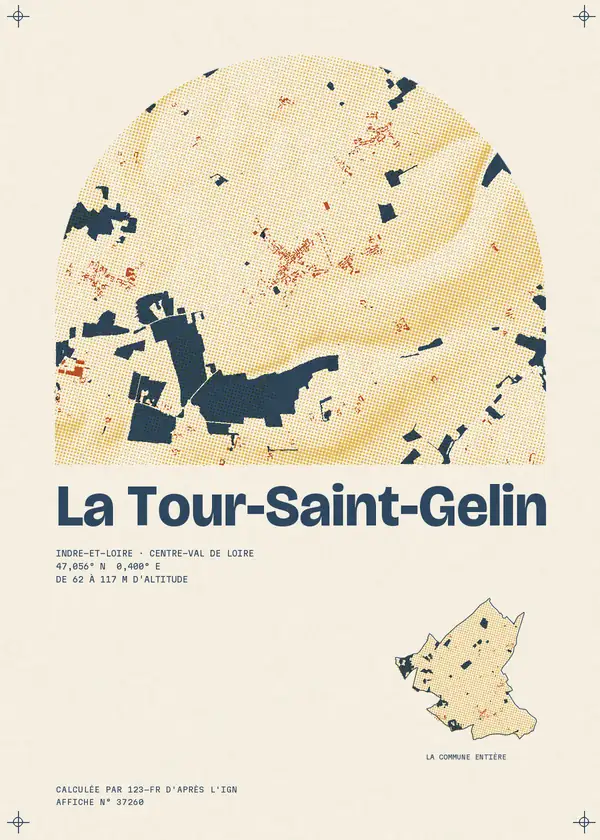 Affiche de La Tour-Saint-Gelin, calculée par 123-fr d'après l'IGN