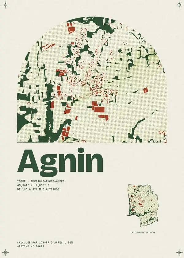 Affiche de Agnin, calculée par 123-fr d'après l'IGN