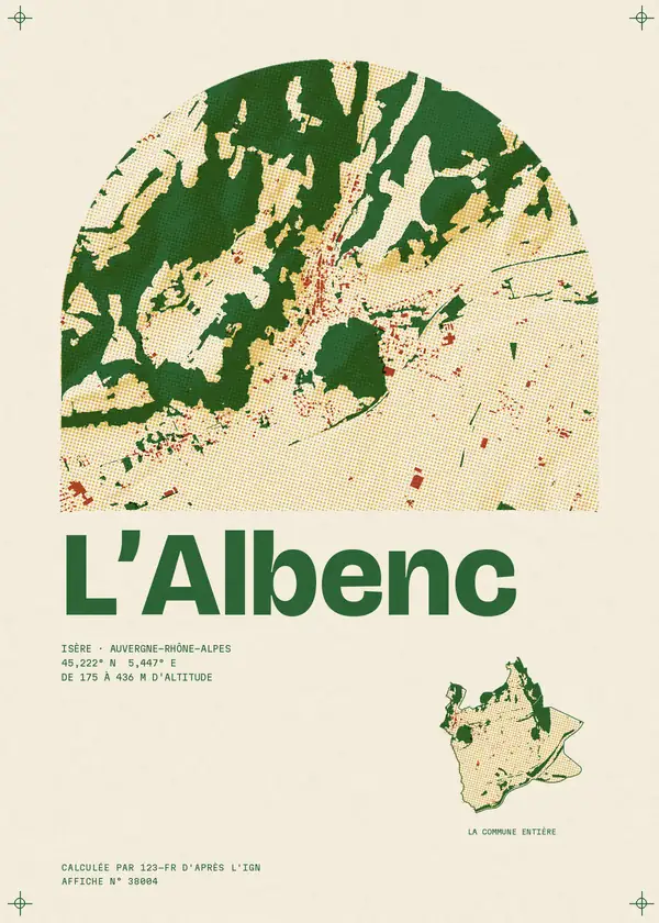 Affiche de L'Albenc, calculée par 123-fr d'après l'IGN