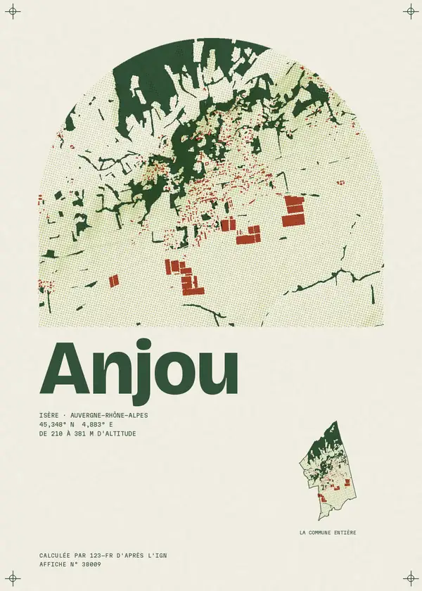 Affiche de Anjou, calculée par 123-fr d'après l'IGN
