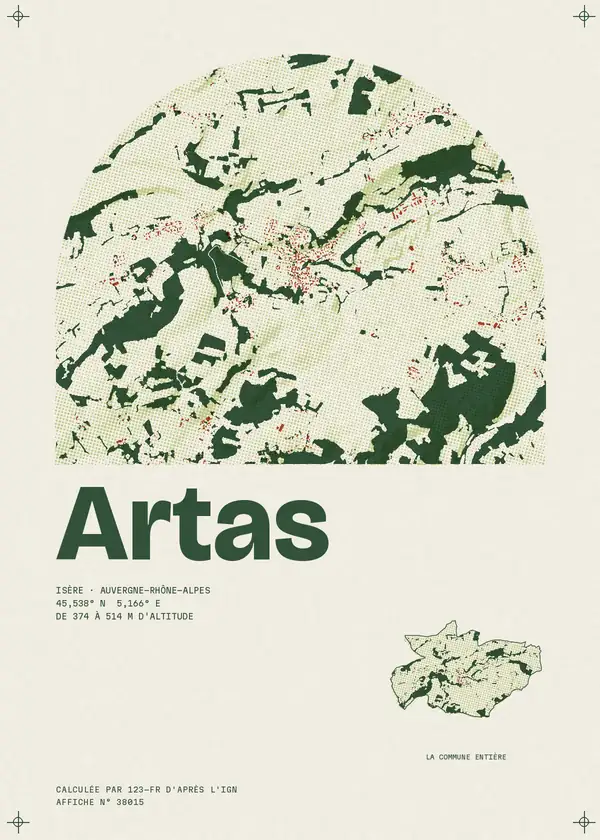 Affiche de Artas, calculée par 123-fr d'après l'IGN