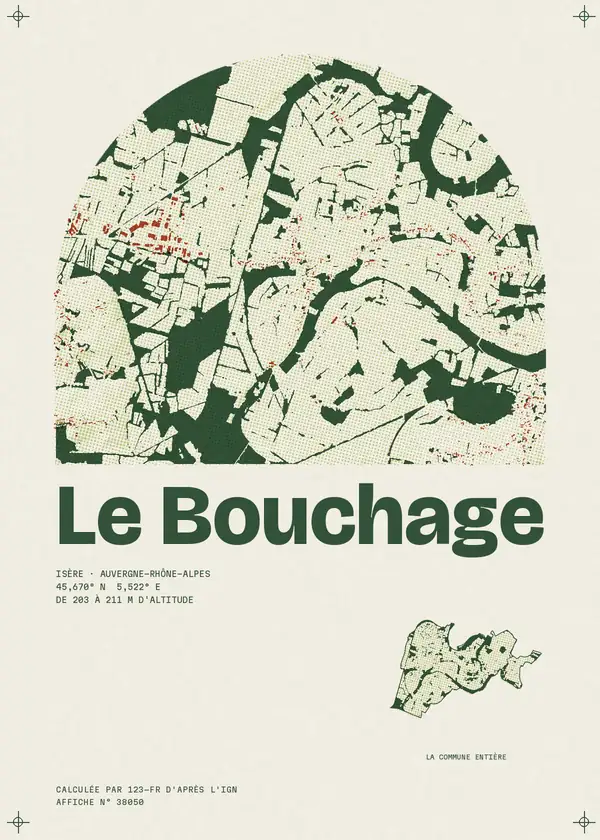 Affiche de Le Bouchage, calculée par 123-fr d'après l'IGN