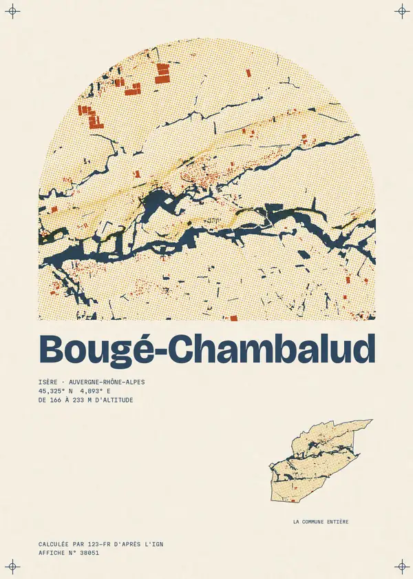 Affiche de Bougé-Chambalud, calculée par 123-fr d'après l'IGN