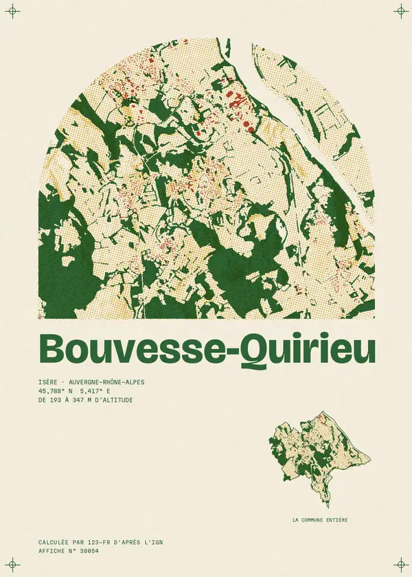 Affiche de Bouvesse-Quirieu, calculée par 123-fr d'après l'IGN